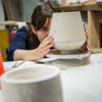 Jessica Thorn at work in her studio 2018